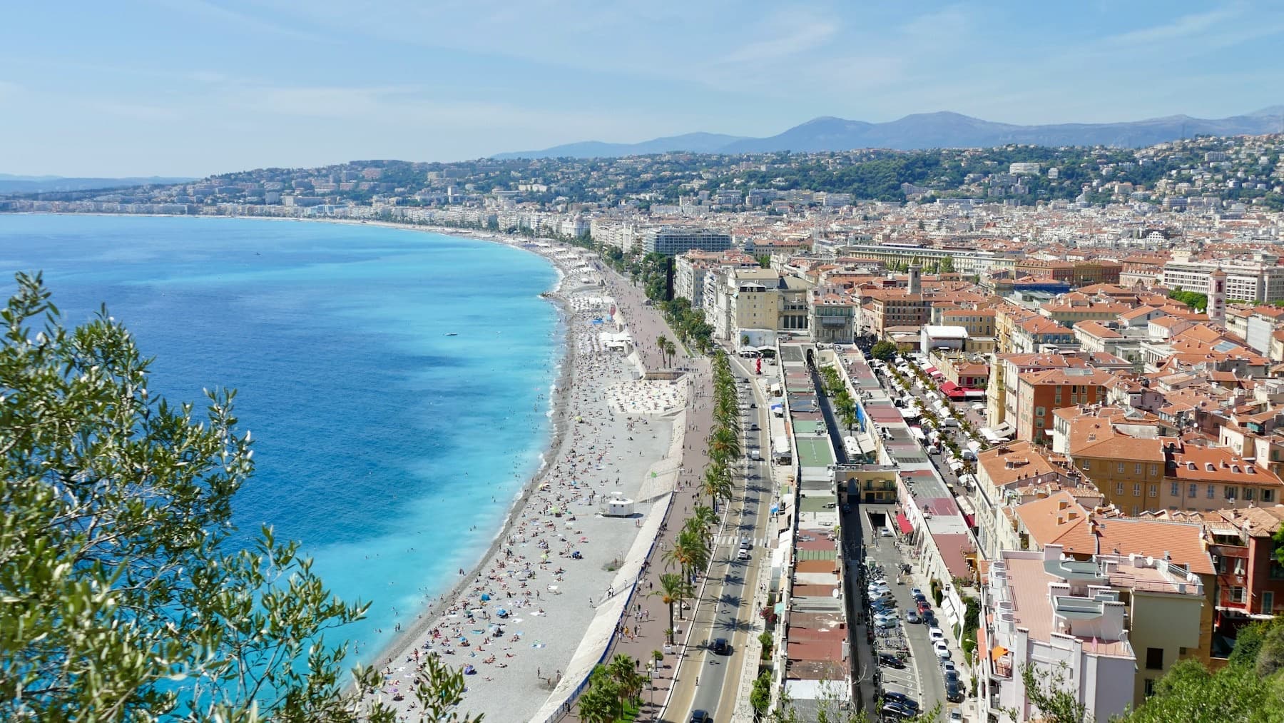 La baie des Anges vue depuis les hauteurs du Mont Boron